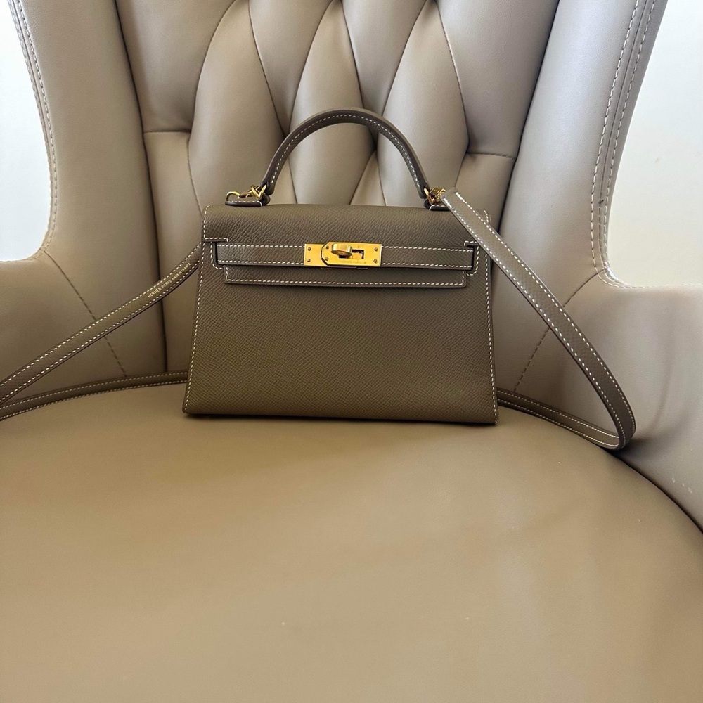 Hermes Kelly Mini Etoupe